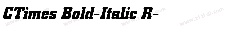 CTimes Bold-Italic R字体转换